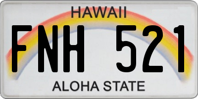 HI license plate FNH521