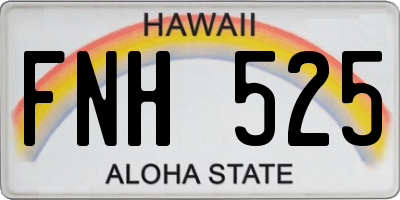 HI license plate FNH525