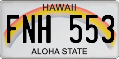HI license plate FNH553