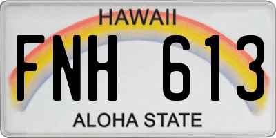 HI license plate FNH613