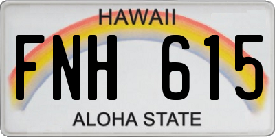 HI license plate FNH615