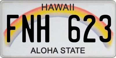 HI license plate FNH623