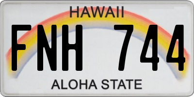 HI license plate FNH744