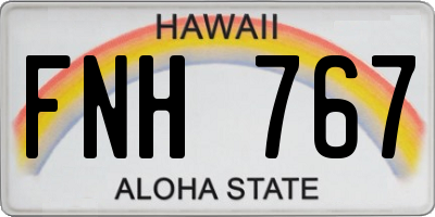 HI license plate FNH767