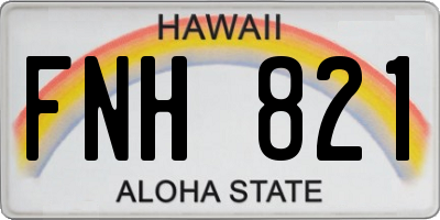 HI license plate FNH821