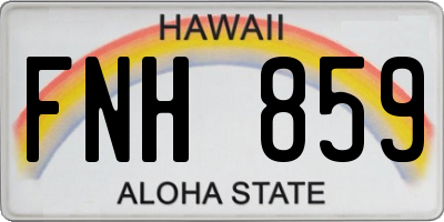HI license plate FNH859