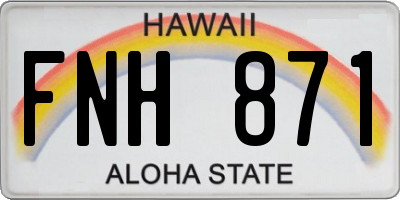 HI license plate FNH871