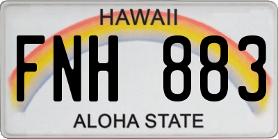 HI license plate FNH883