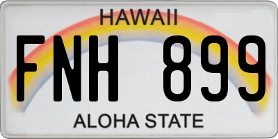 HI license plate FNH899