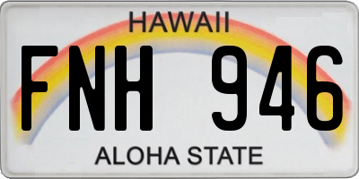 HI license plate FNH946
