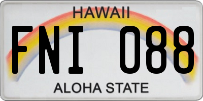 HI license plate FNI088