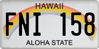 HI license plate FNI158
