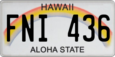 HI license plate FNI436