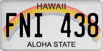 HI license plate FNI438