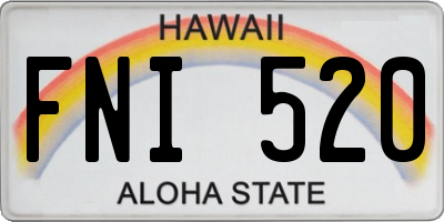 HI license plate FNI520