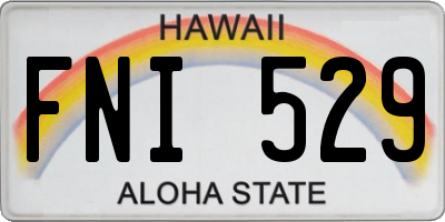 HI license plate FNI529