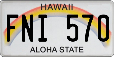 HI license plate FNI570