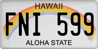 HI license plate FNI599