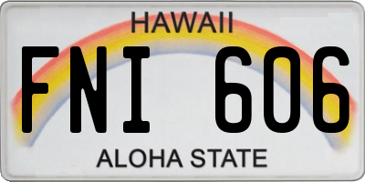 HI license plate FNI606