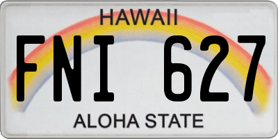 HI license plate FNI627