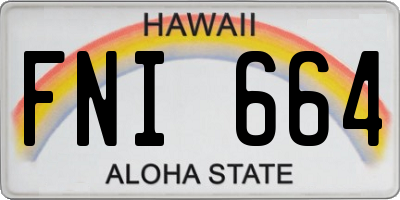HI license plate FNI664