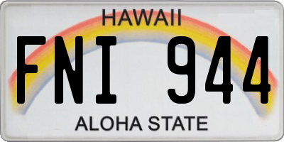 HI license plate FNI944