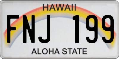 HI license plate FNJ199