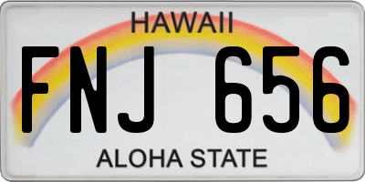 HI license plate FNJ656