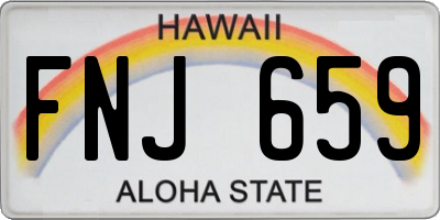 HI license plate FNJ659