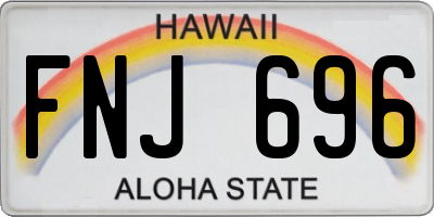 HI license plate FNJ696