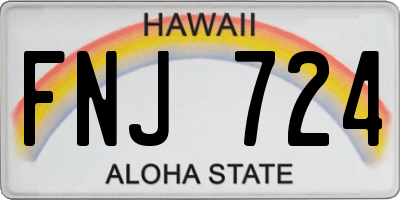 HI license plate FNJ724
