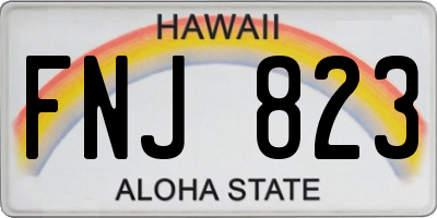 HI license plate FNJ823