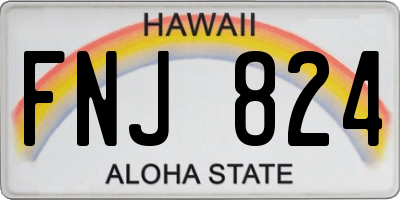 HI license plate FNJ824