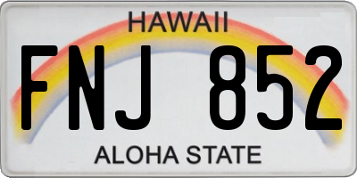 HI license plate FNJ852