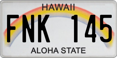 HI license plate FNK145