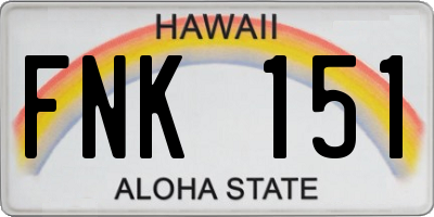 HI license plate FNK151