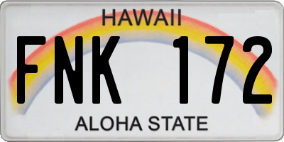 HI license plate FNK172