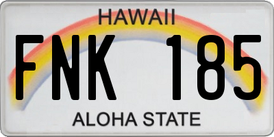 HI license plate FNK185