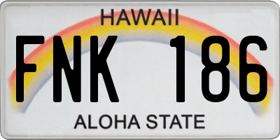 HI license plate FNK186