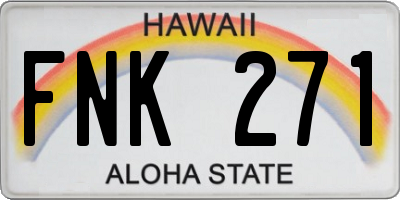HI license plate FNK271