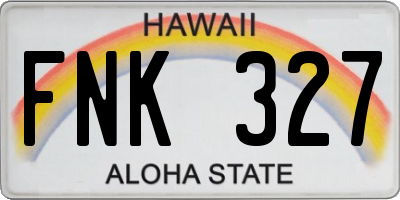 HI license plate FNK327
