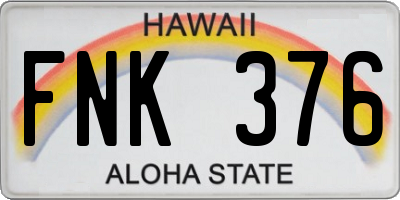 HI license plate FNK376