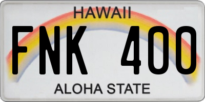 HI license plate FNK400