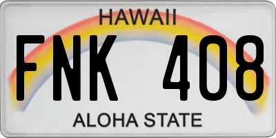 HI license plate FNK408