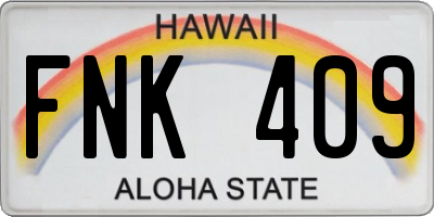 HI license plate FNK409