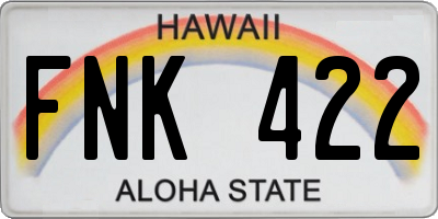 HI license plate FNK422