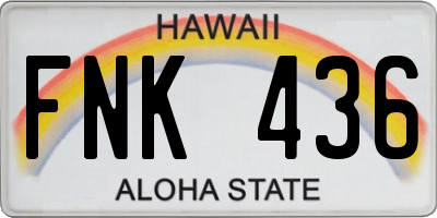 HI license plate FNK436