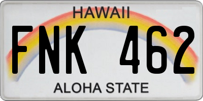 HI license plate FNK462