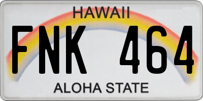 HI license plate FNK464