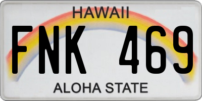 HI license plate FNK469